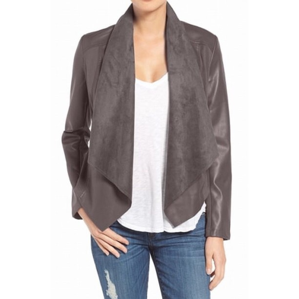 Kut from the Kloth Ana Faux Leather Drape Jacket S